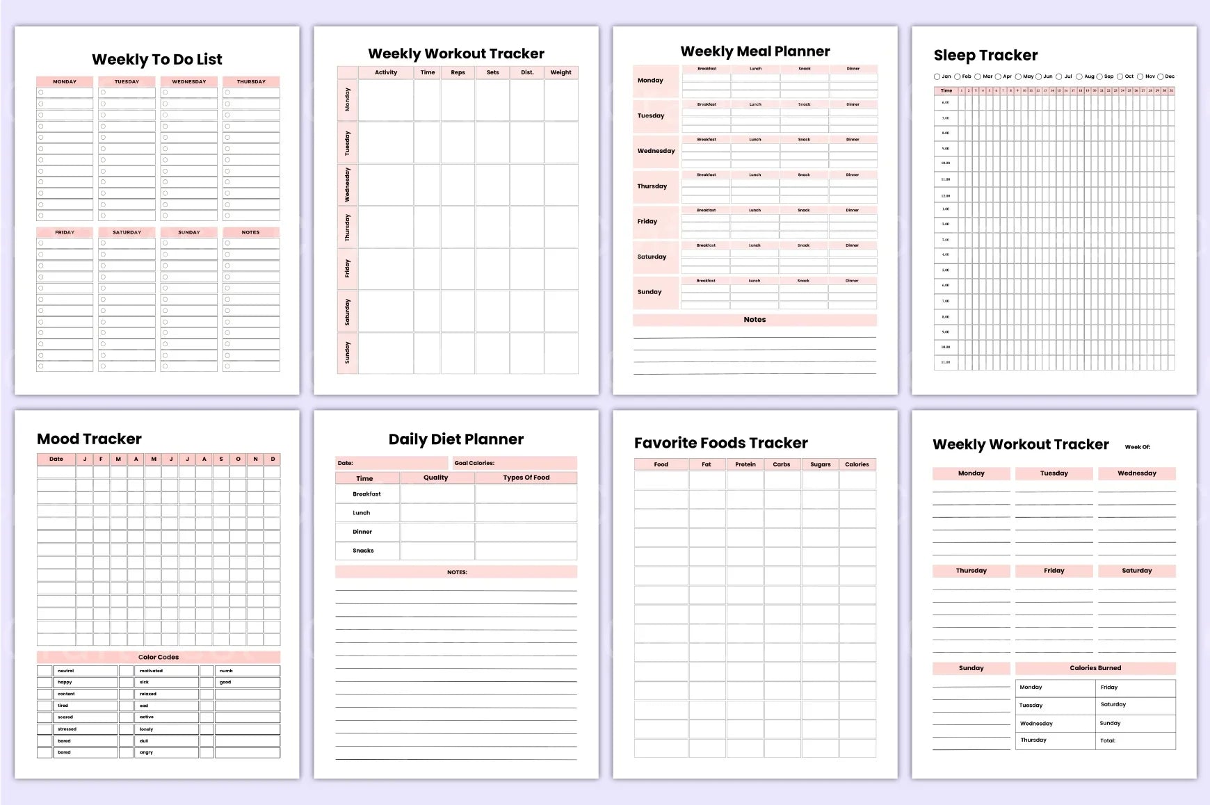 Weight Loss Planner - CraftNest - Digital Crafting and Art
