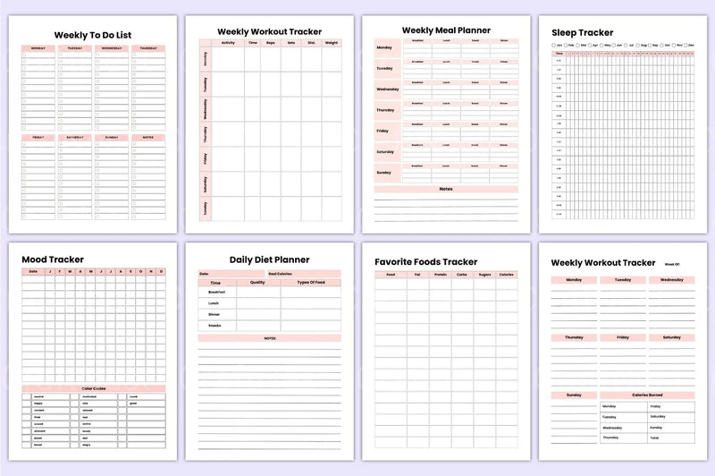 Weight Loss Planner - CraftNest - Digital Crafting and Art