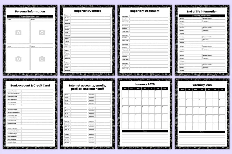 Final Wishes Legacy Organizer - CraftNest - Digital Crafting and Art