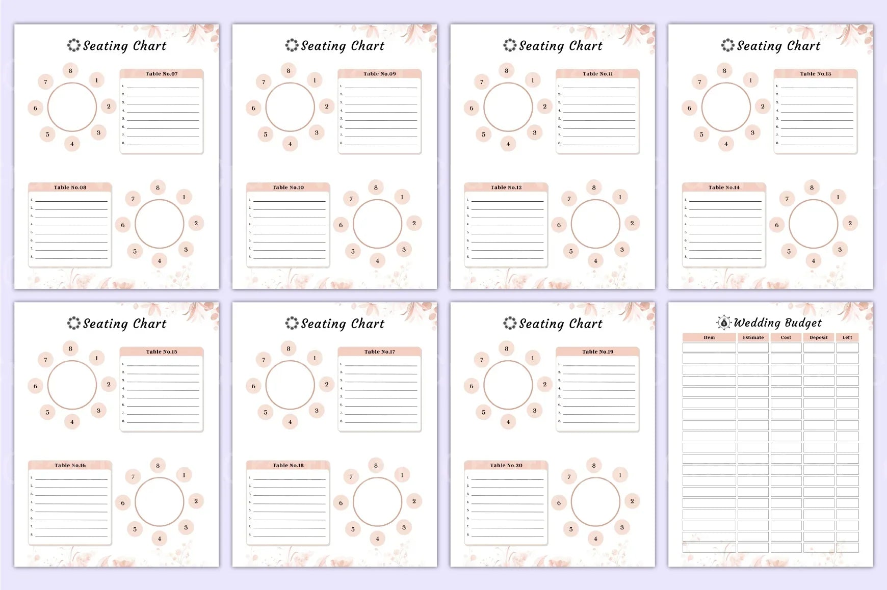 Ultimate Wedding Planner Canva Template - CraftNest - Digital Crafting and Art