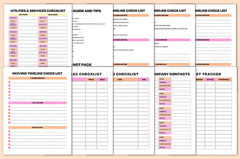 Moving Planner Guide - CraftNest - Digital Crafting and Art