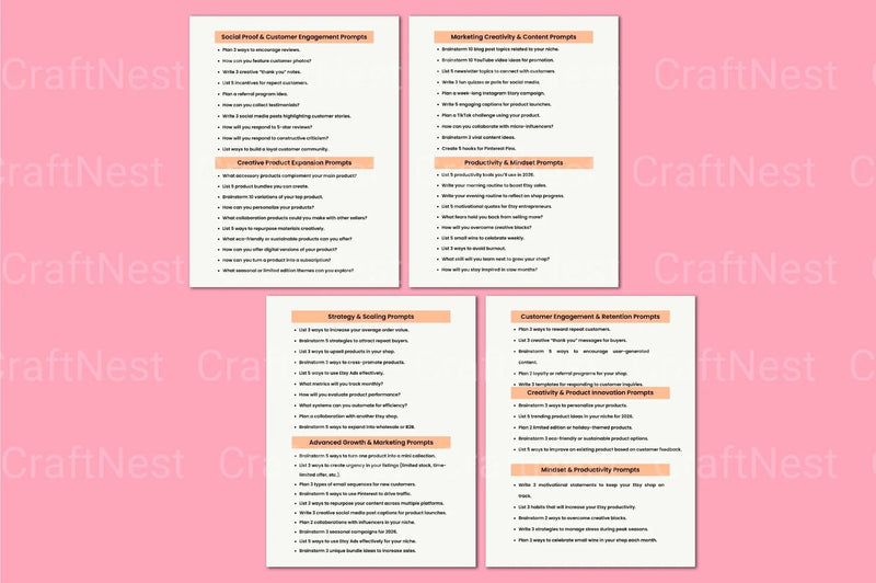 Etsy Seller Starter Guide: Essential Prompts for Success - CraftNest - Digital Crafting and Art