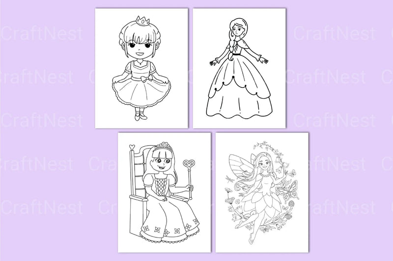 Fairy Tales Coloring Book for Kids - CraftNest - Digital Crafting and Art