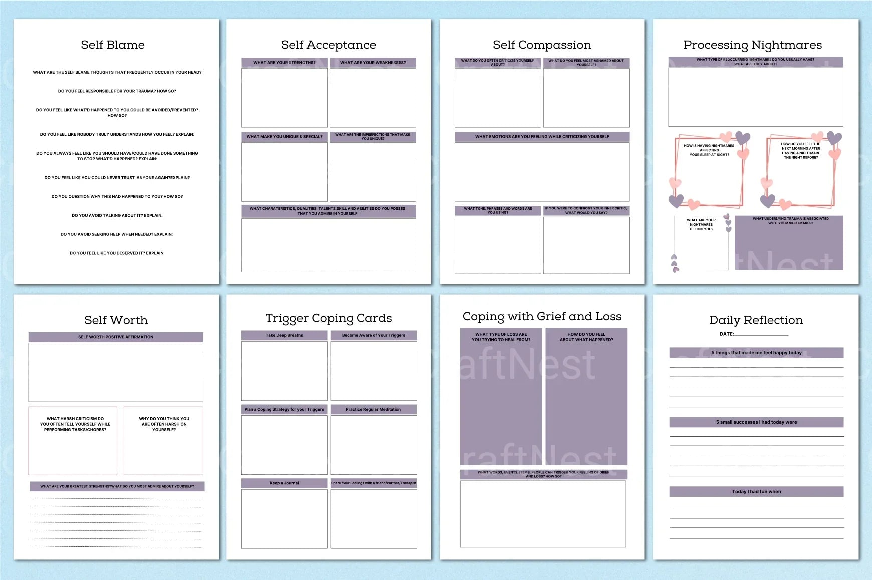 PTSD Trauma Processing Workbook - CraftNest - Digital Crafting and Art