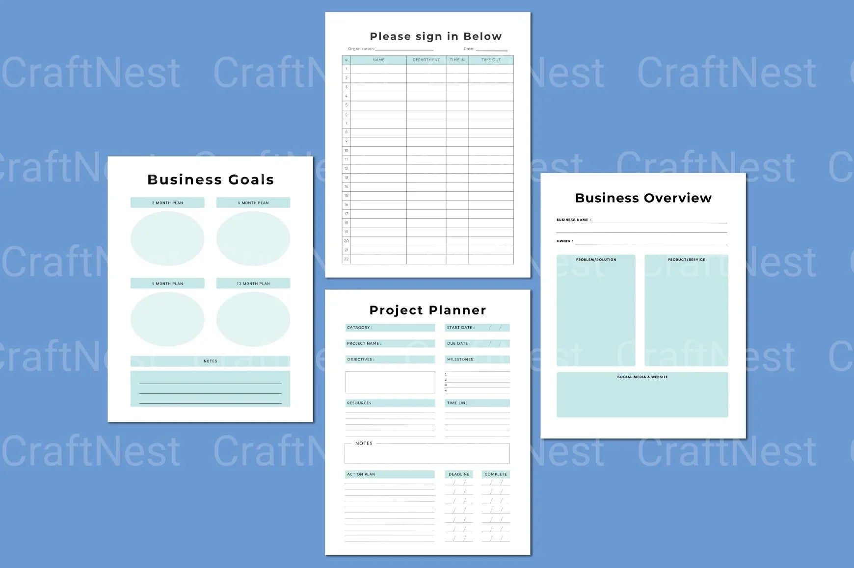 Comprehensive Financial Workbook for Effective Budgeting - CraftNest - Digital Crafting and Art
