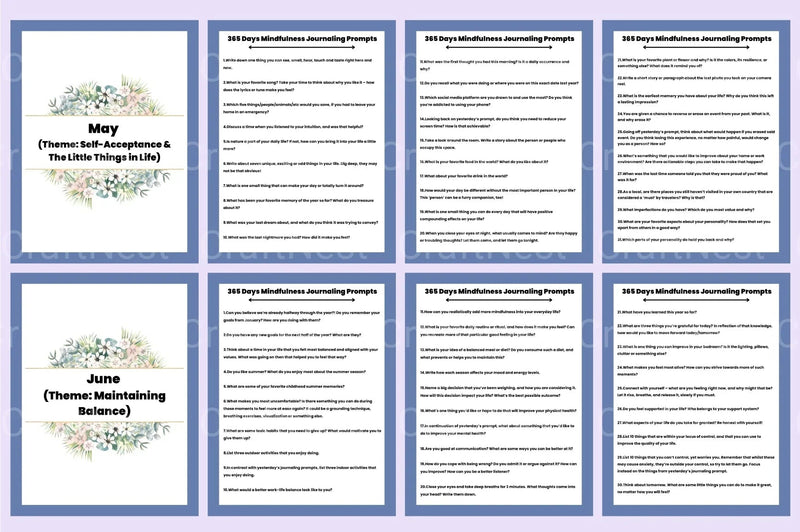 Mindfulness Journaling Prompts for Daily Reflection - CraftNest - Digital Crafting and Art