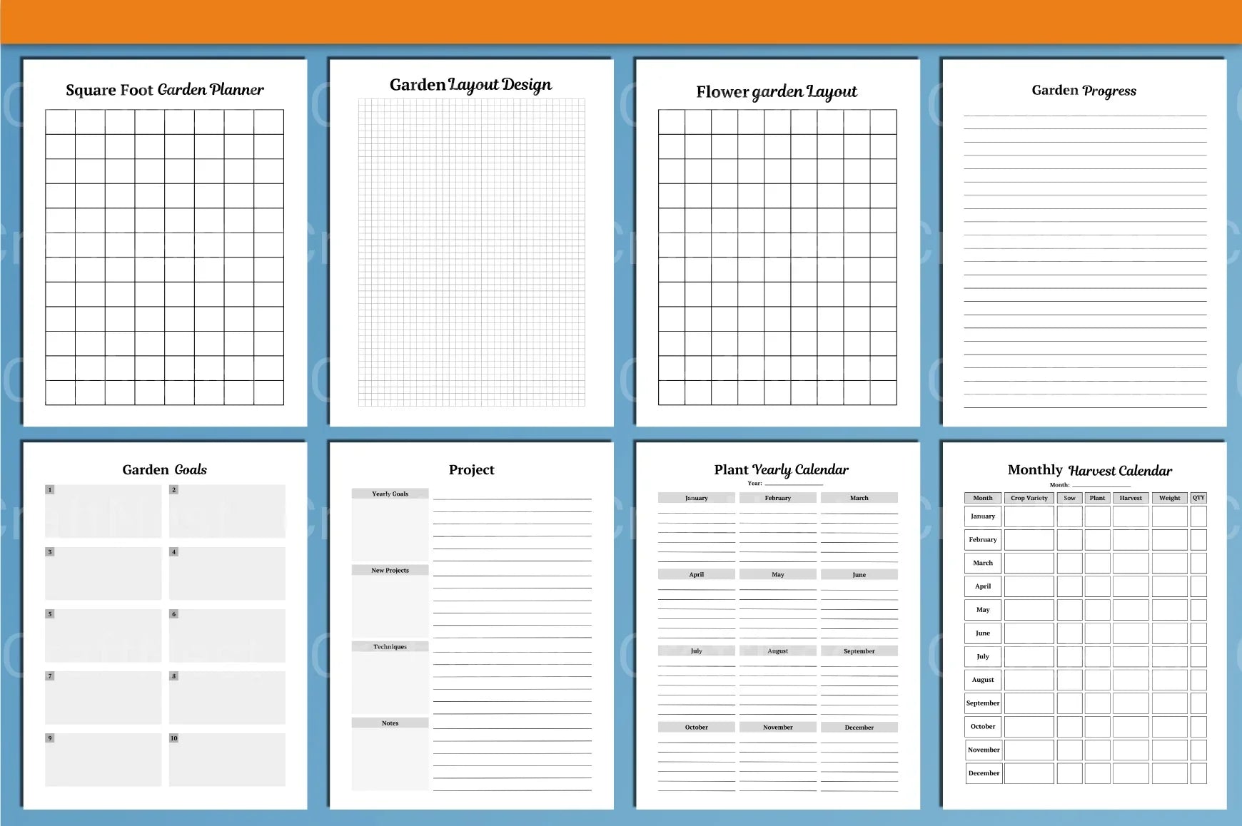 Garden Planner Canva Template - CraftNest - Digital Crafting and Art