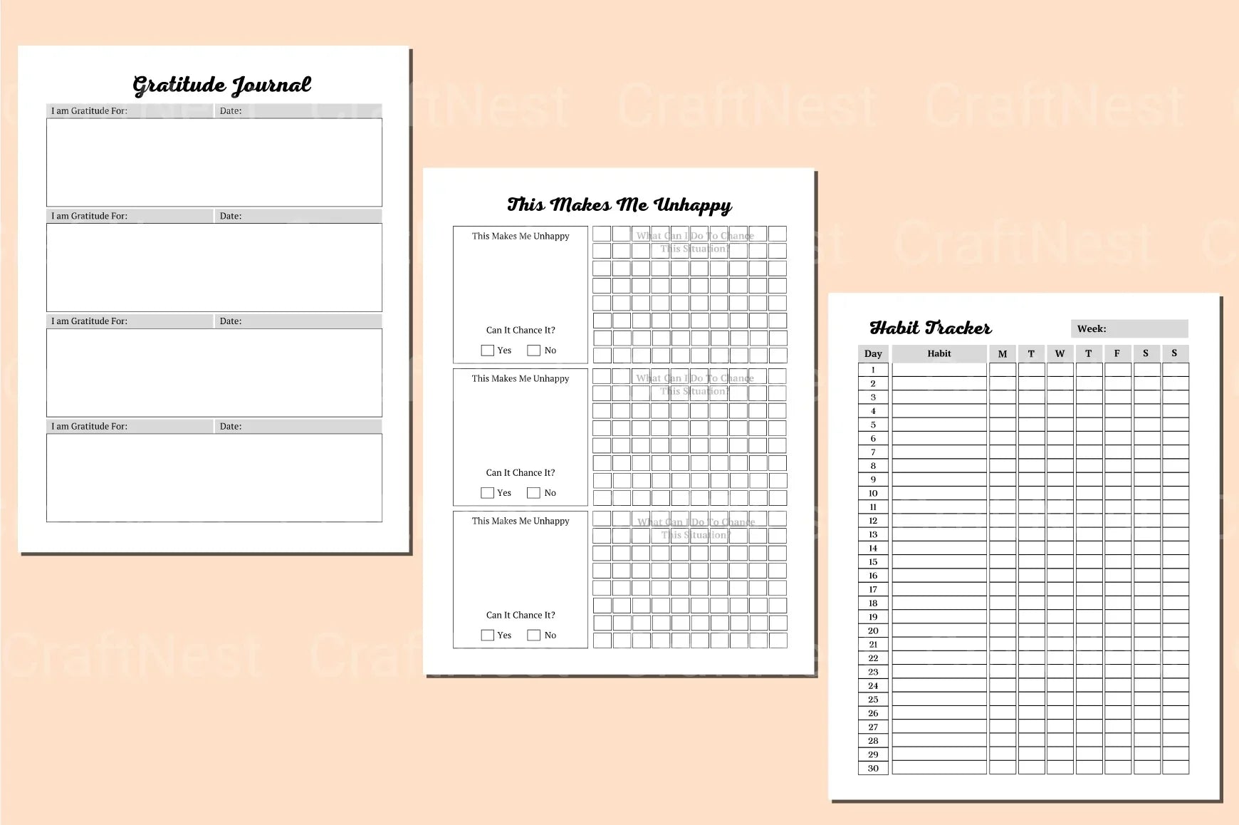 Health Self-Care Planner - CraftNest - Digital Crafting and Art