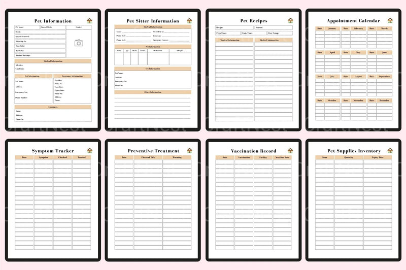 Pet Care Planner: Organize Your Pet's Health and Routine - CraftNest - Digital Crafting and Art