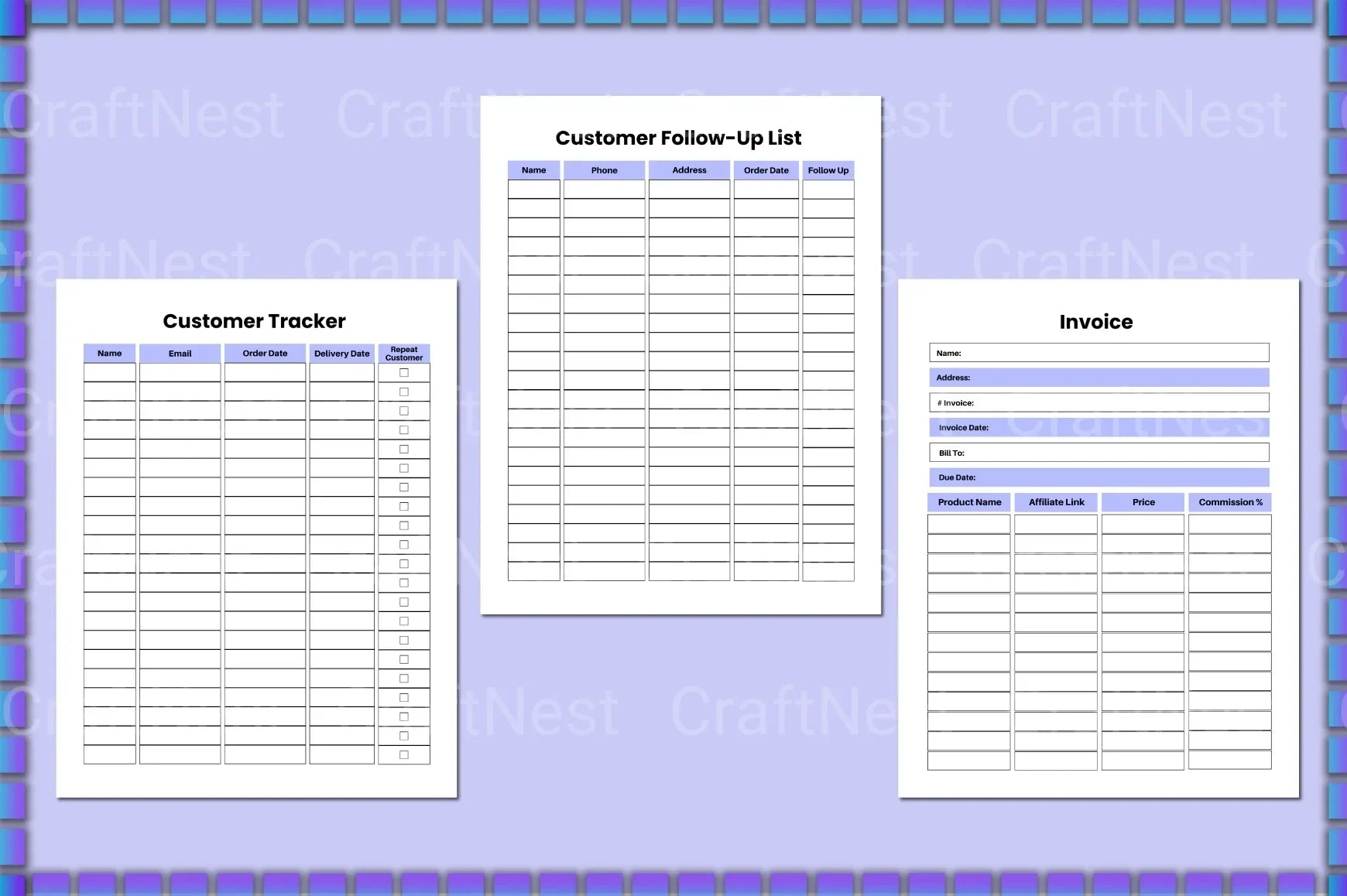 Craft Handmade Business Planner - CraftNest - Digital Crafting and Art