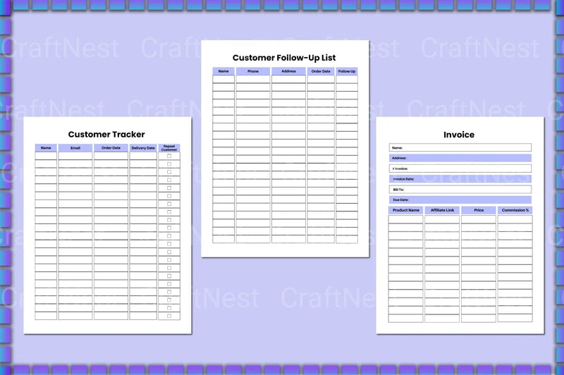 Craft Handmade Business Planner - CraftNest - Digital Crafting and Art