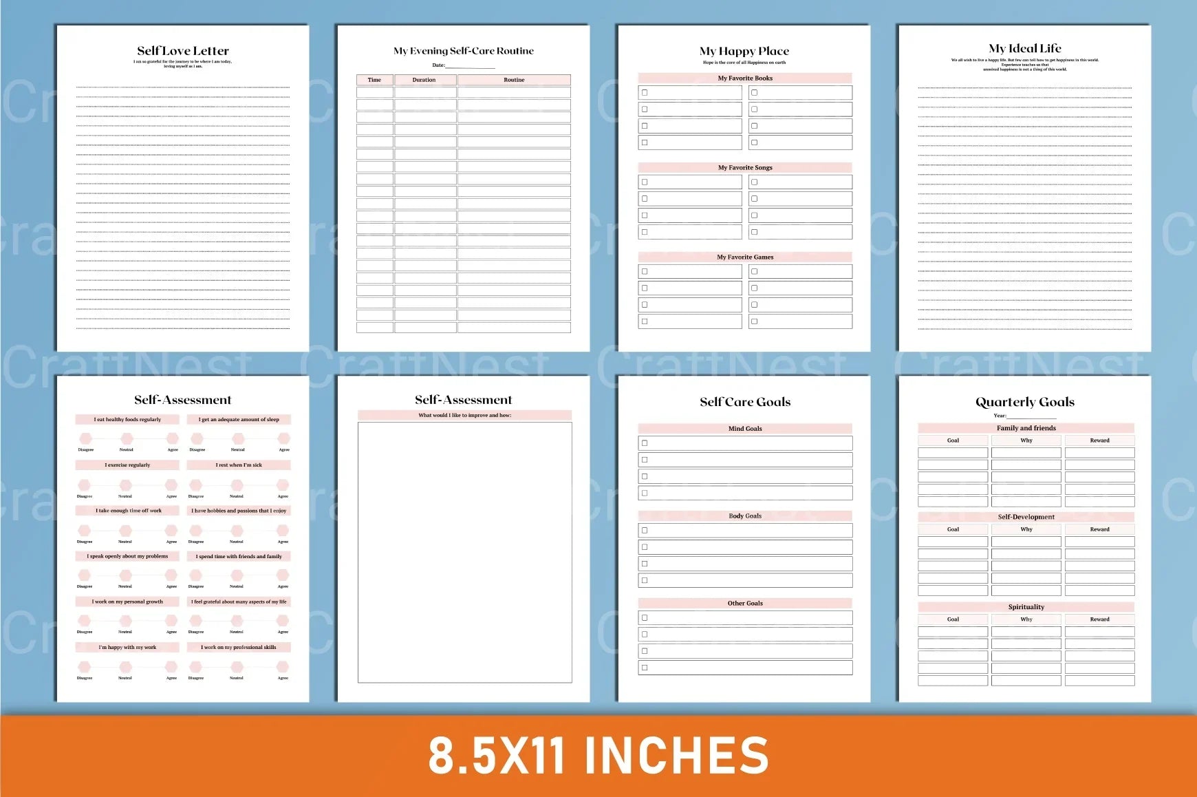 Self Confidence Planner for Personal Growth - CraftNest - Digital Crafting and Art