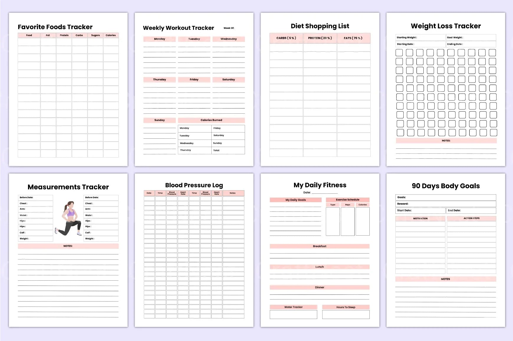 Weight Loss Planner for Effective Results - CraftNest - Digital Crafting and Art
