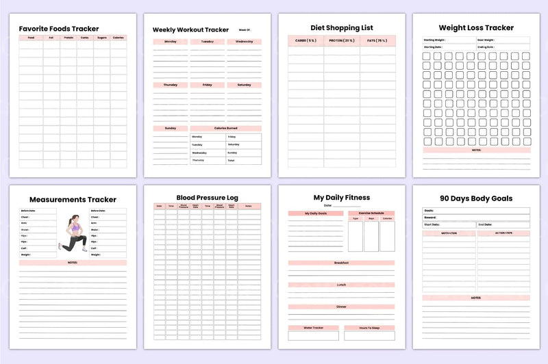 Weight Loss Planner for Effective Results - CraftNest - Digital Crafting and Art