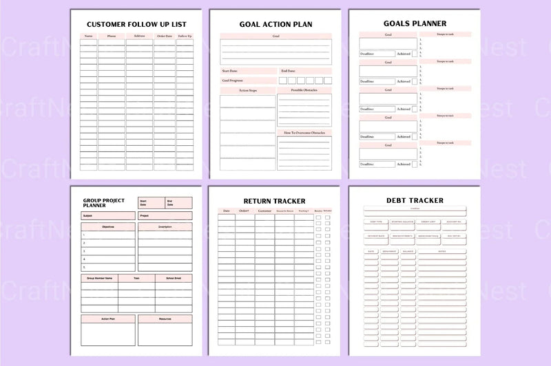 Shirt Business Planner Guide - CraftNest - Digital Crafting and Art