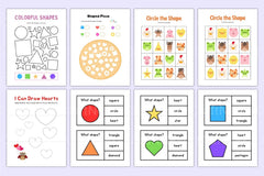 Kindergarten Shapes Workbook for Early Learning - CraftNest - Digital Crafting and Art