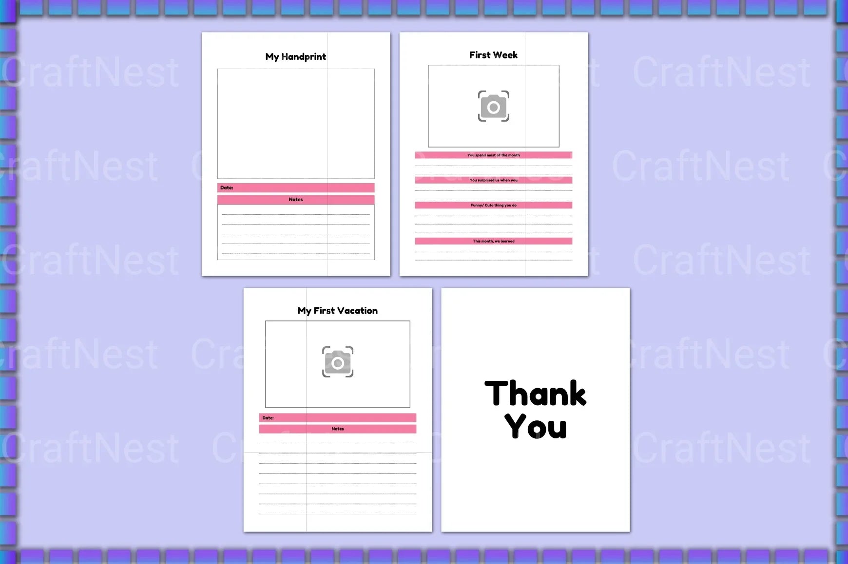 Baby Memory Book: Cherish Every Milestone - CraftNest - Digital Crafting and Art