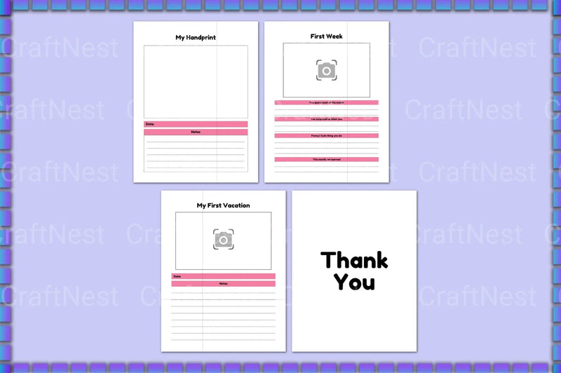 Baby Memory Book: Cherish Every Milestone - CraftNest - Digital Crafting and Art