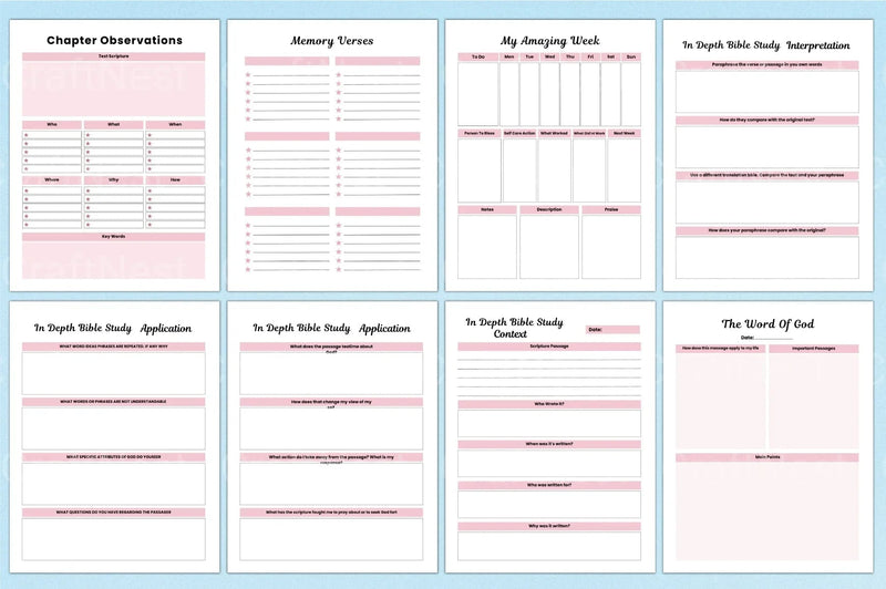 Devotional Planner for Spiritual Growth - CraftNest - Digital Crafting and Art