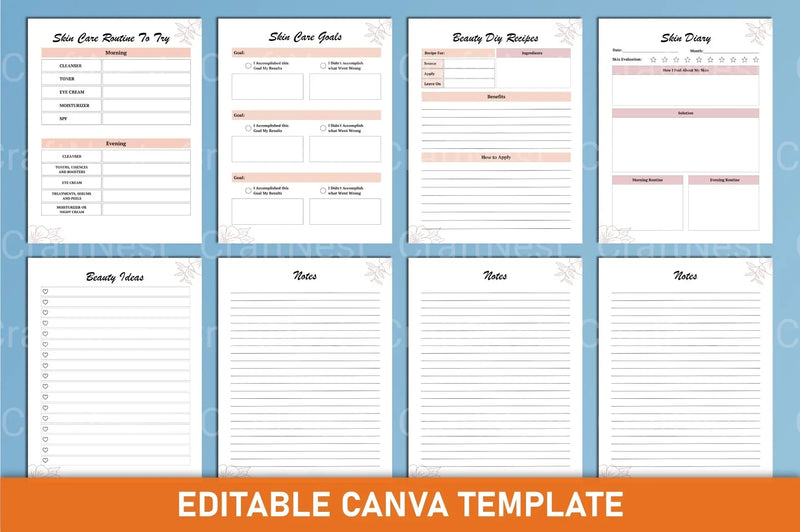 Beauty Planner Canva Template - CraftNest - Digital Crafting and Art