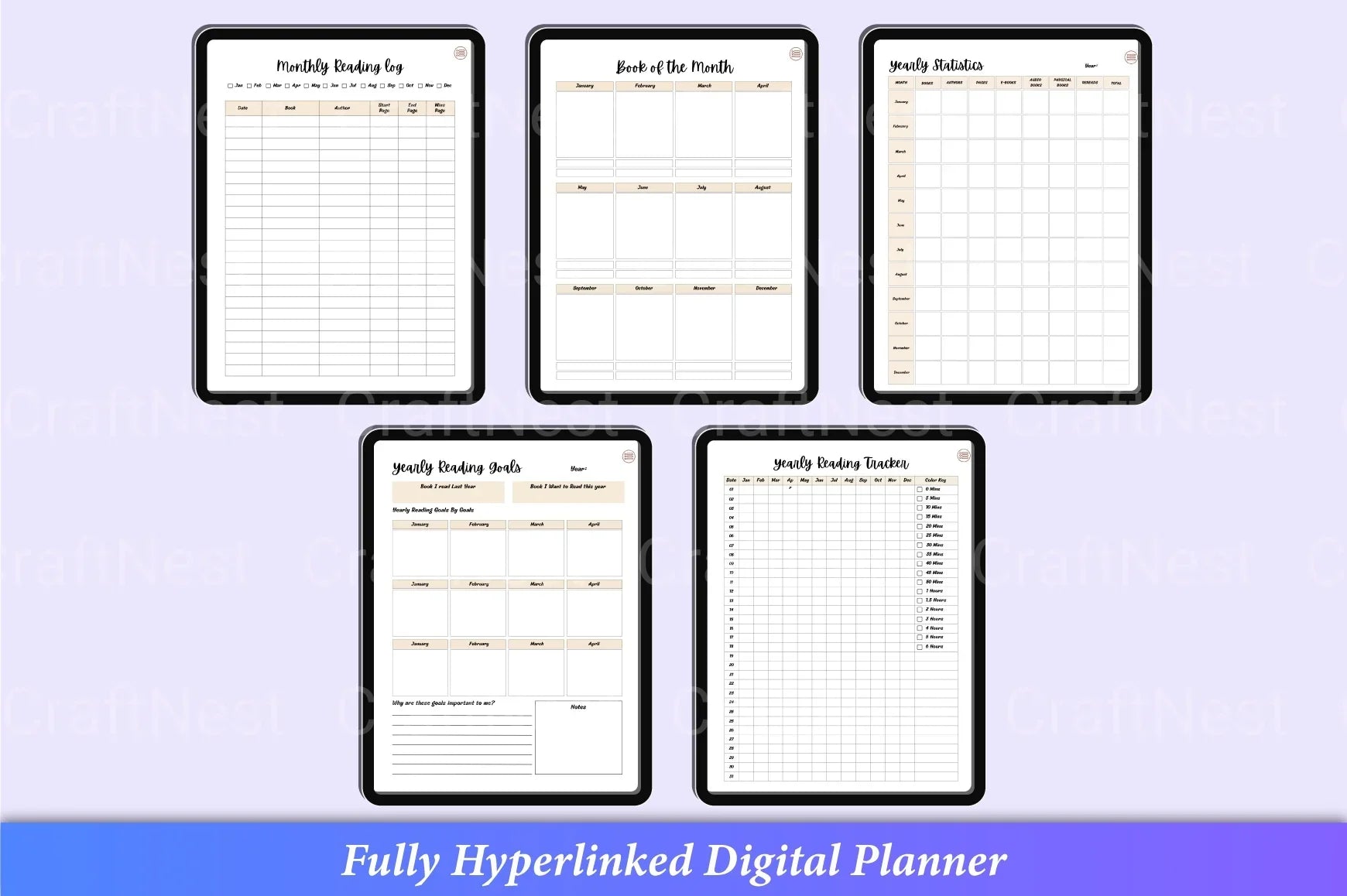 Reading Planner Guide - CraftNest - Digital Crafting and Art