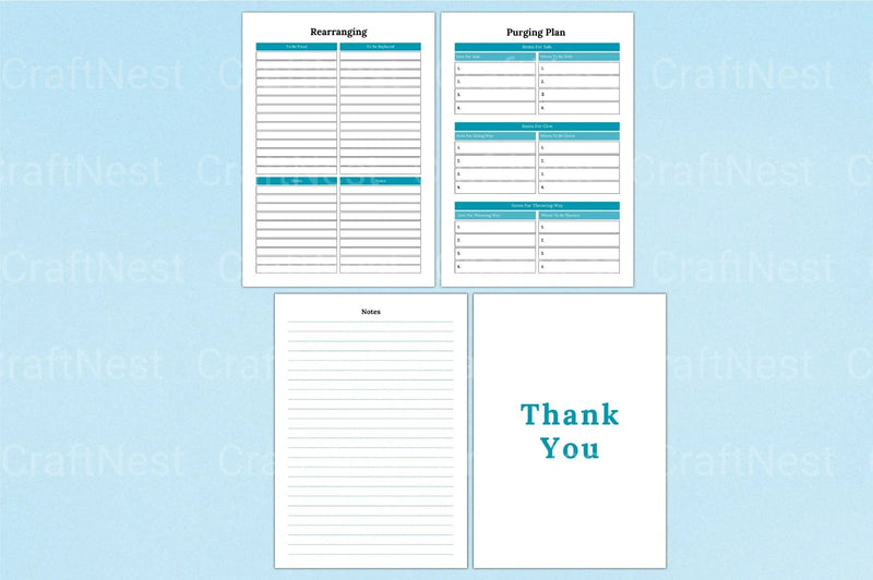 Decluttering Planner & Organizer - CraftNest - Digital Crafting and Art