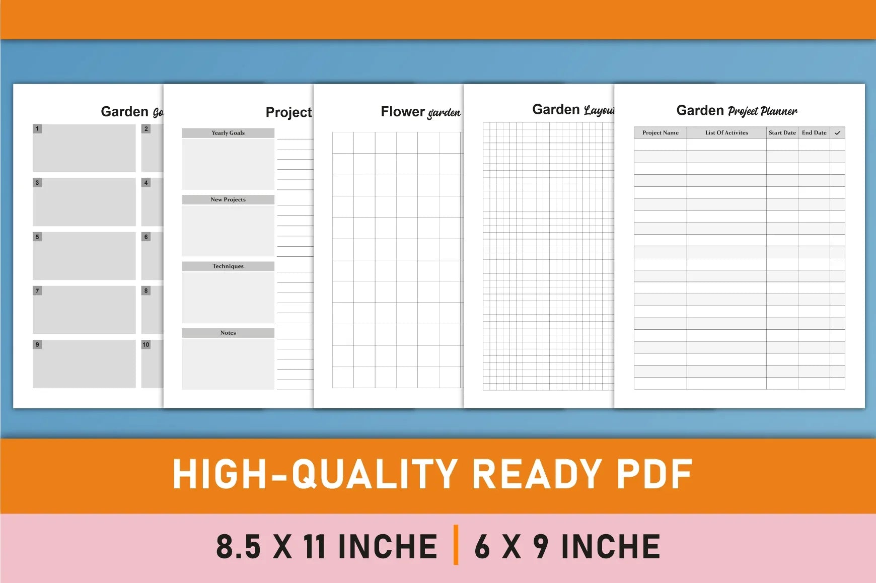 Garden Planner - 100 Planner - CraftNest - Digital Crafting and Art
