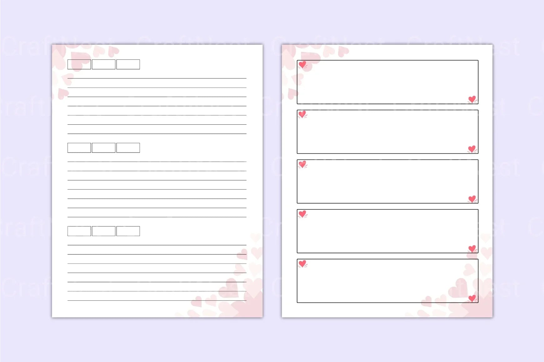 Valentine's Day Notebook - CraftNest - Digital Crafting and Art