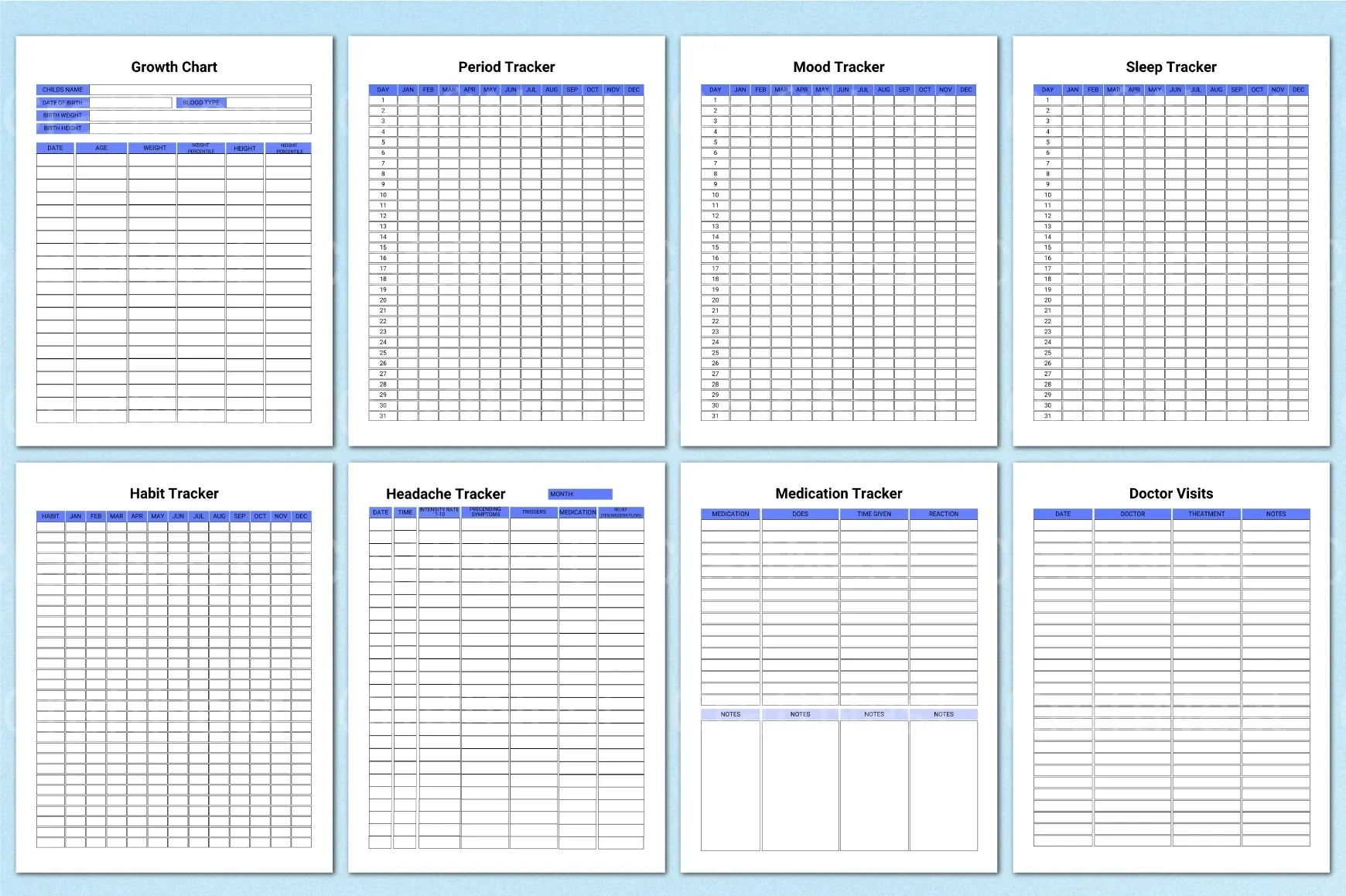Medical Planner Template - CraftNest - Digital Crafting and Art