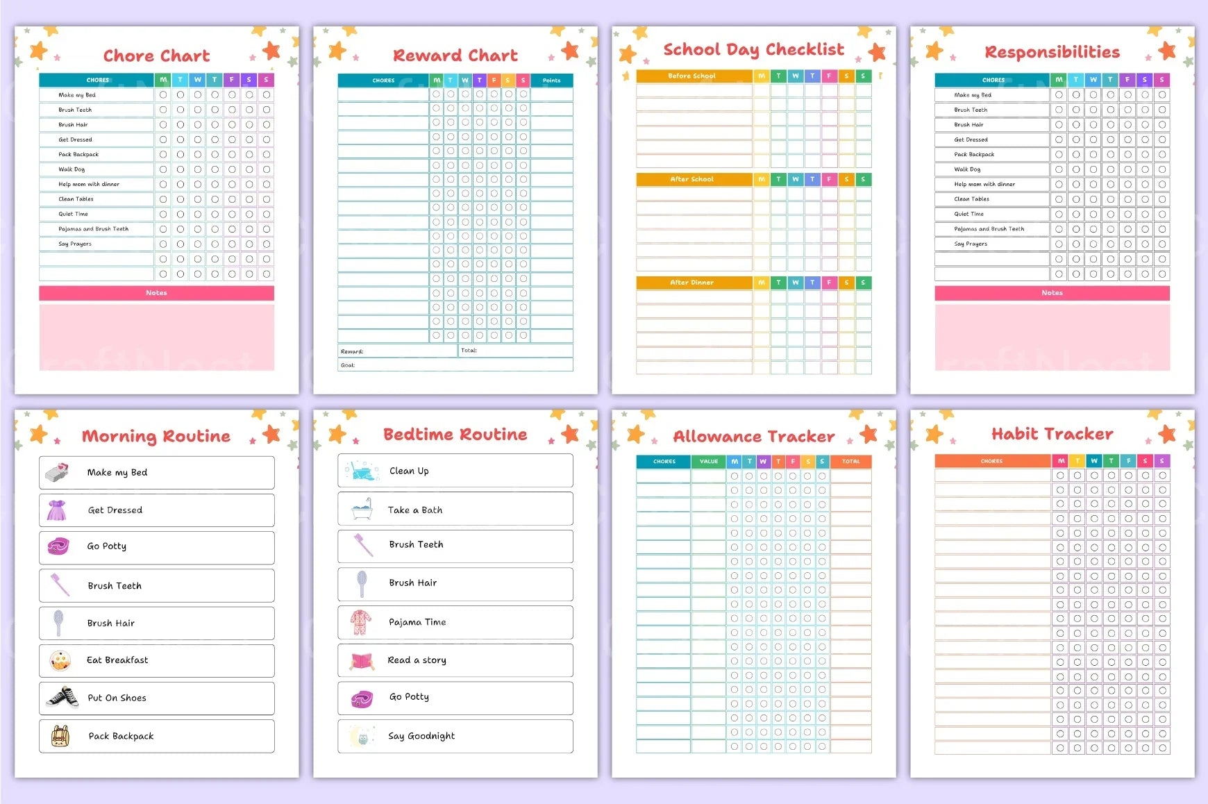 Kids Chore Chart for Task Management - CraftNest - Digital Crafting and Art