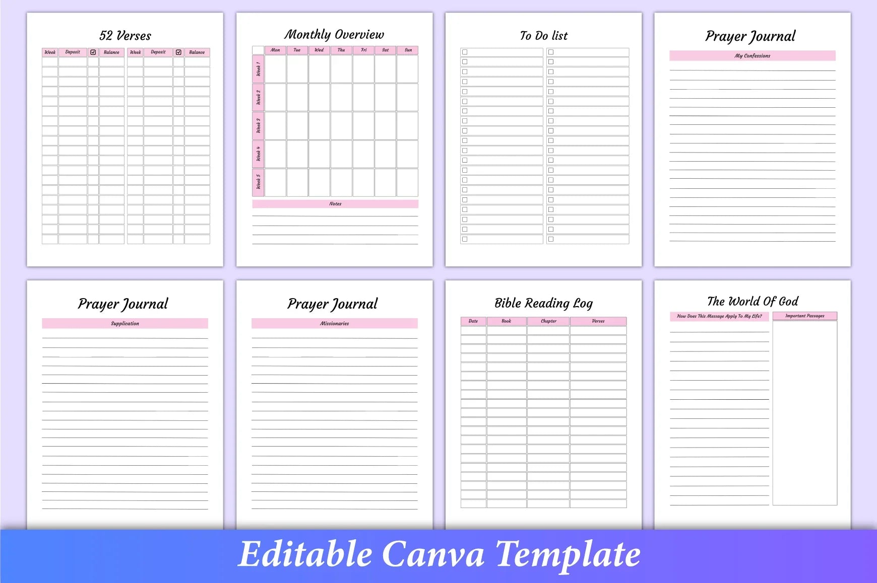 Bible Devotional Planner - 100 Planner - CraftNest - Digital Crafting and Art