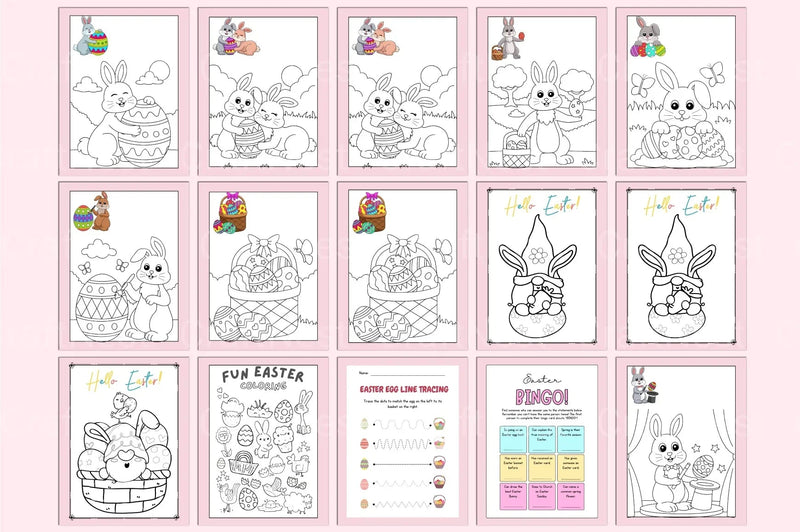 Easter Activity Coloring Book for Kids - CraftNest - Digital Crafting and Art