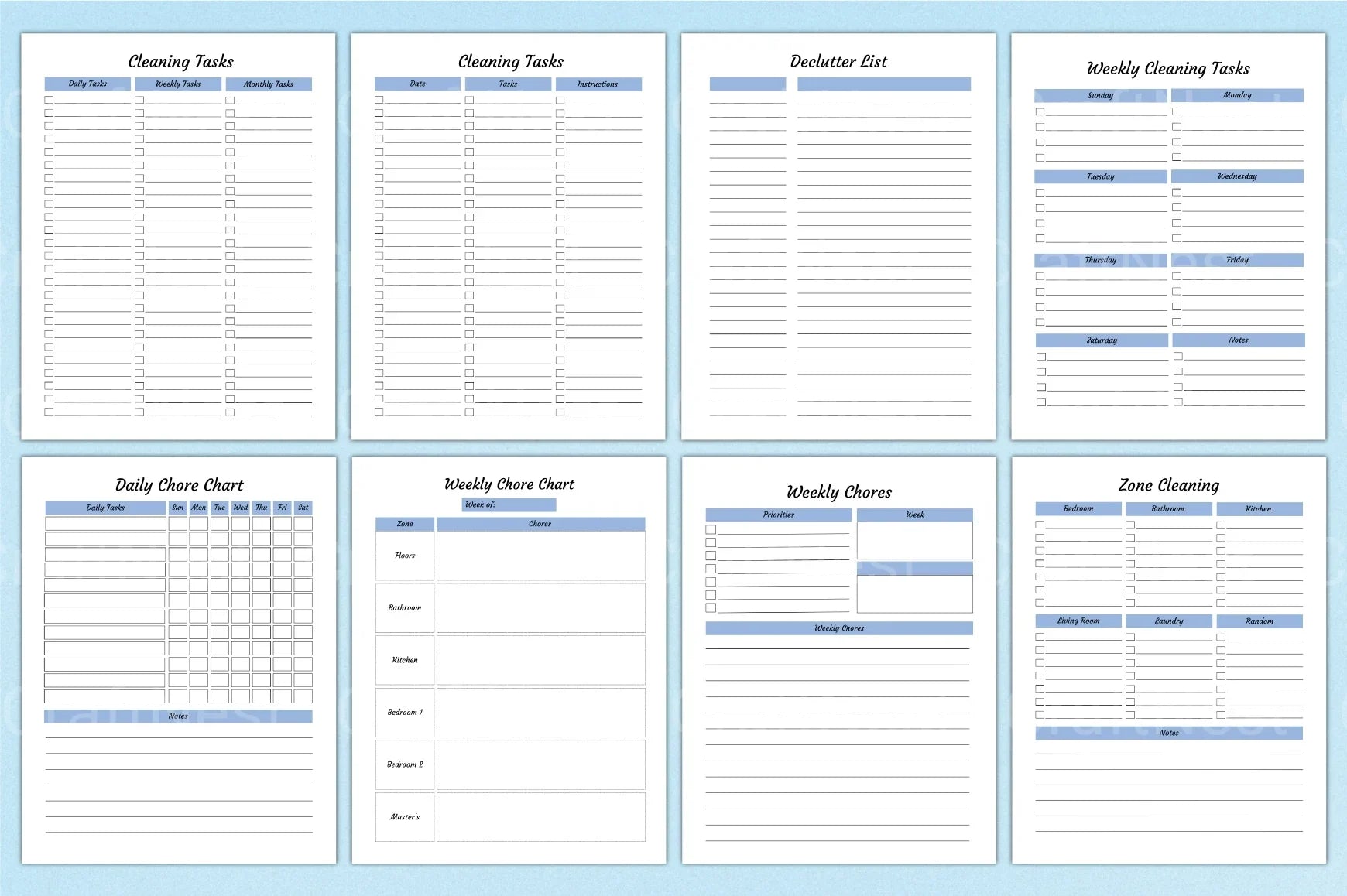 Efficient Cleaning Planner for Organized Homes - CraftNest - Digital Crafting and Art