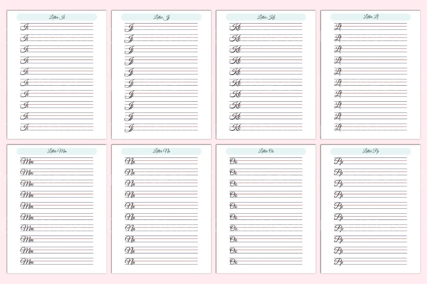 Cursive Letter Workbook for Handwriting Practice - CraftNest - Digital Crafting and Art