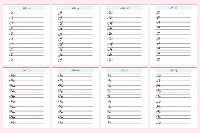 Cursive Letter Workbook for Handwriting Practice - CraftNest - Digital Crafting and Art