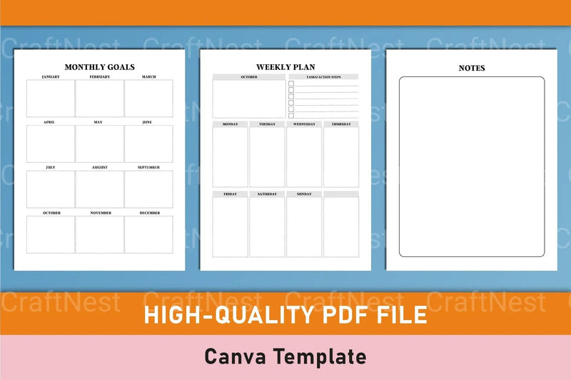 Side Hustle Project Planner Template on Canva - CraftNest - Digital Crafting and Art