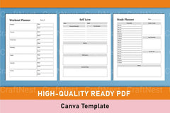 ADHD Planner Canva Template for Effective Organization - CraftNest - Digital Crafting and Art