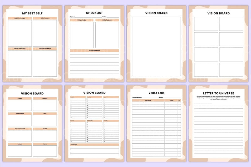Vision Board Goal Workbook for Success - CraftNest - Digital Crafting and Art
