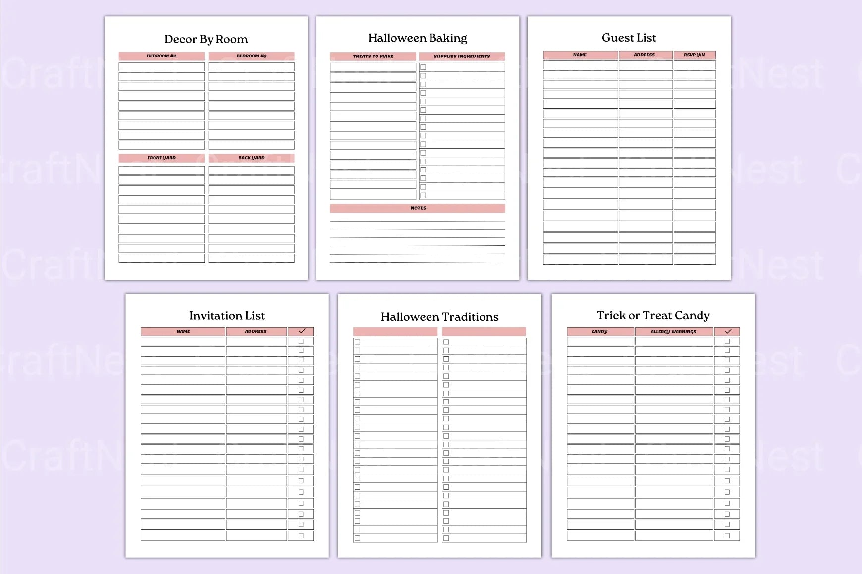 Halloween Planner Guide - CraftNest - Digital Crafting and Art