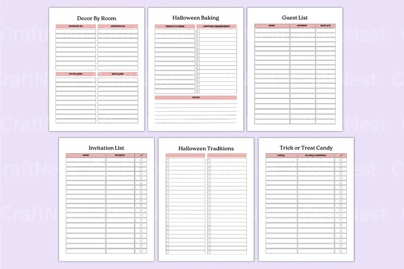 Halloween Planner Guide - CraftNest - Digital Crafting and Art