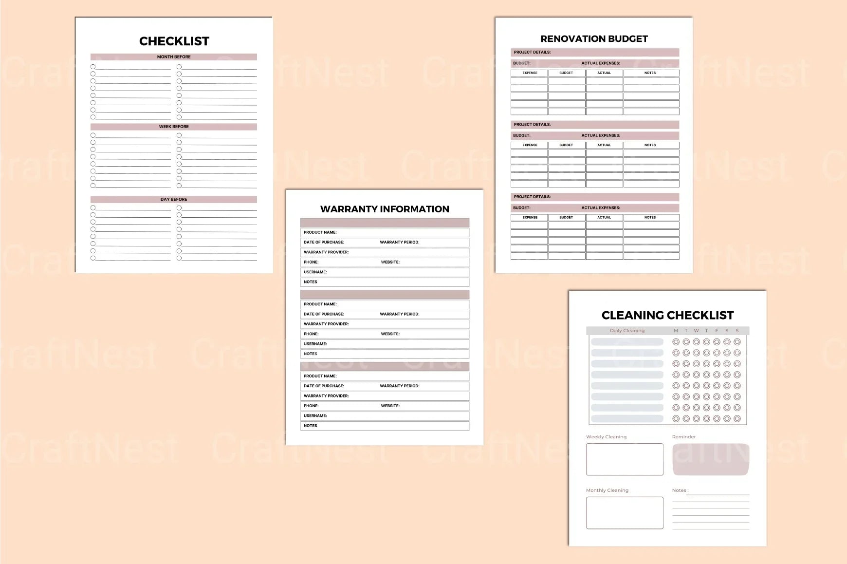 Home Maintenance Planner Guide - CraftNest - Digital Crafting and Art