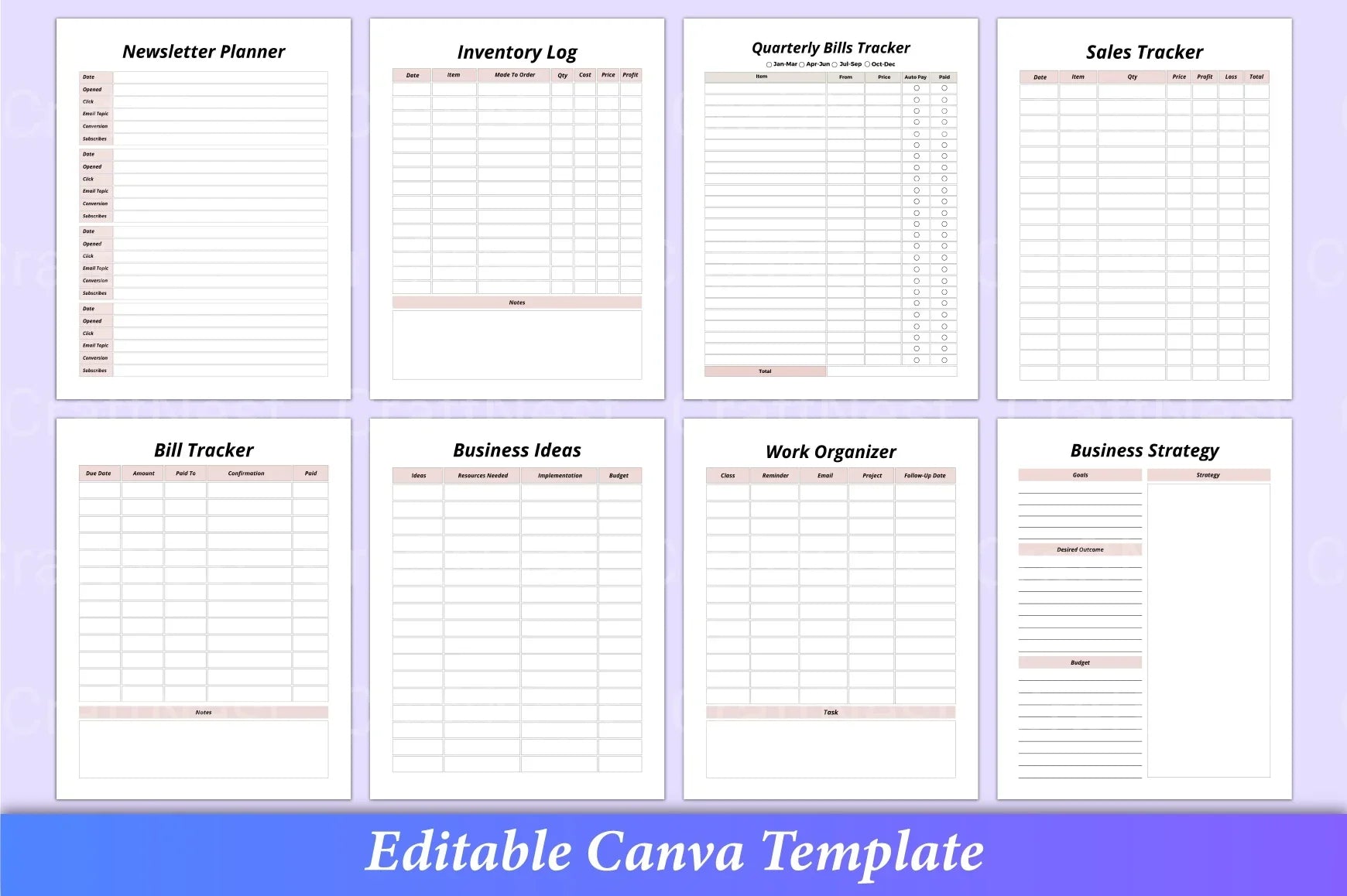 Side Hustle Planner Canva Template - CraftNest - Digital Crafting and Art