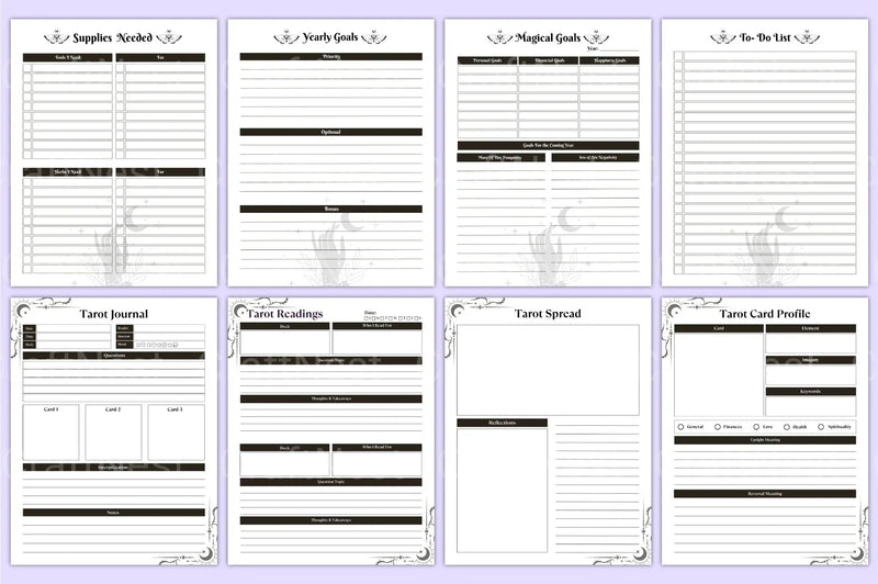 Witchcraft Tarot Workbook Guide - CraftNest - Digital Crafting and Art