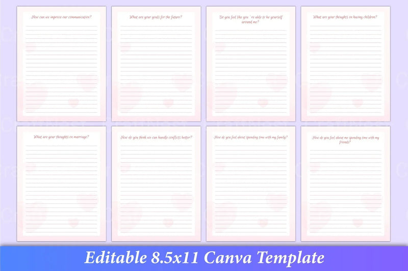 50 Questions for Couples: Relationship Planner - CraftNest - Digital Crafting and Art