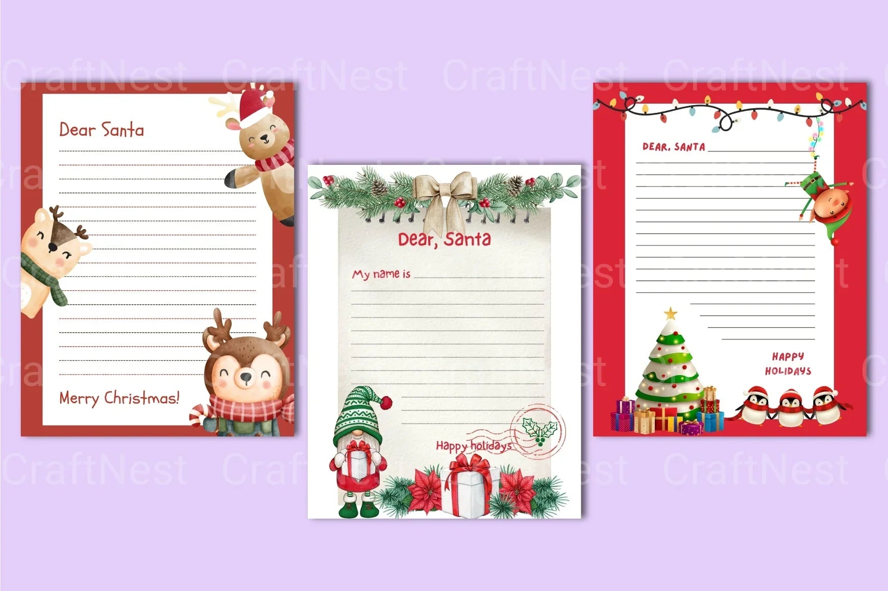 Santa Letter Template for Christmas - CraftNest - Digital Crafting and Art