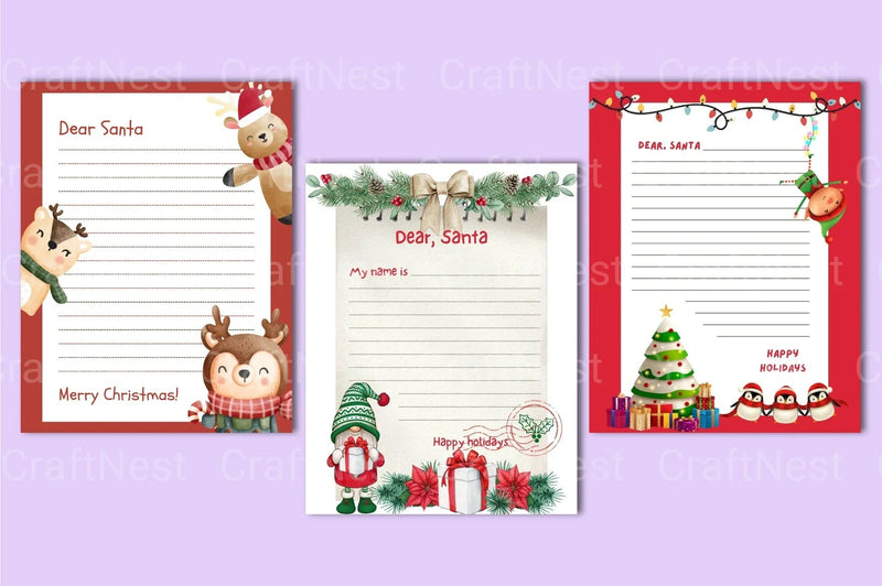 Santa Letter Template for Christmas - CraftNest - Digital Crafting and Art