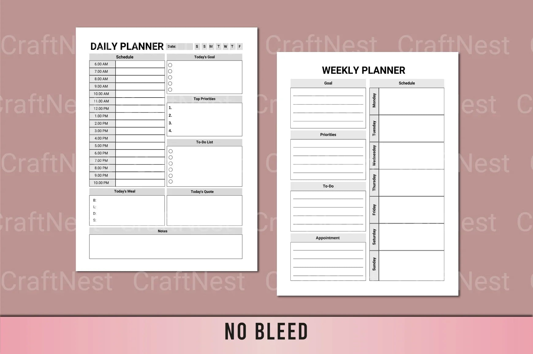 ADHD Planner for Effective Organization - CraftNest - Digital Crafting and Art
