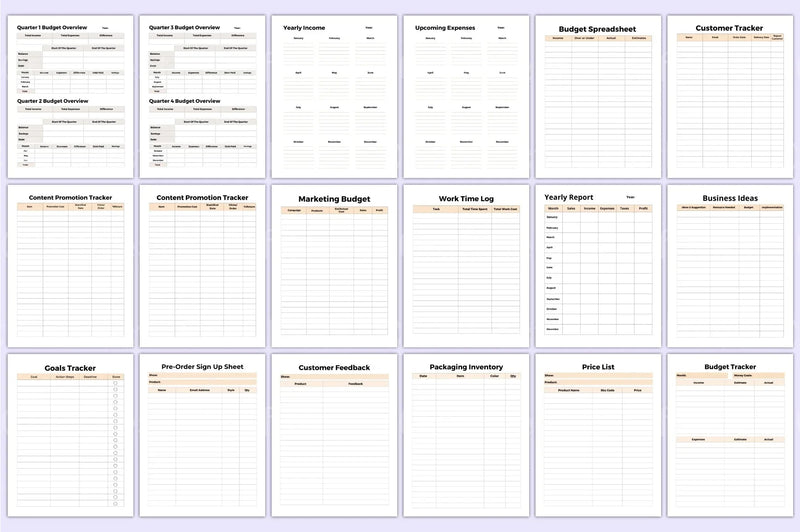 Mega Budget Sheets for Effective Financial Planning - CraftNest - Digital Crafting and Art