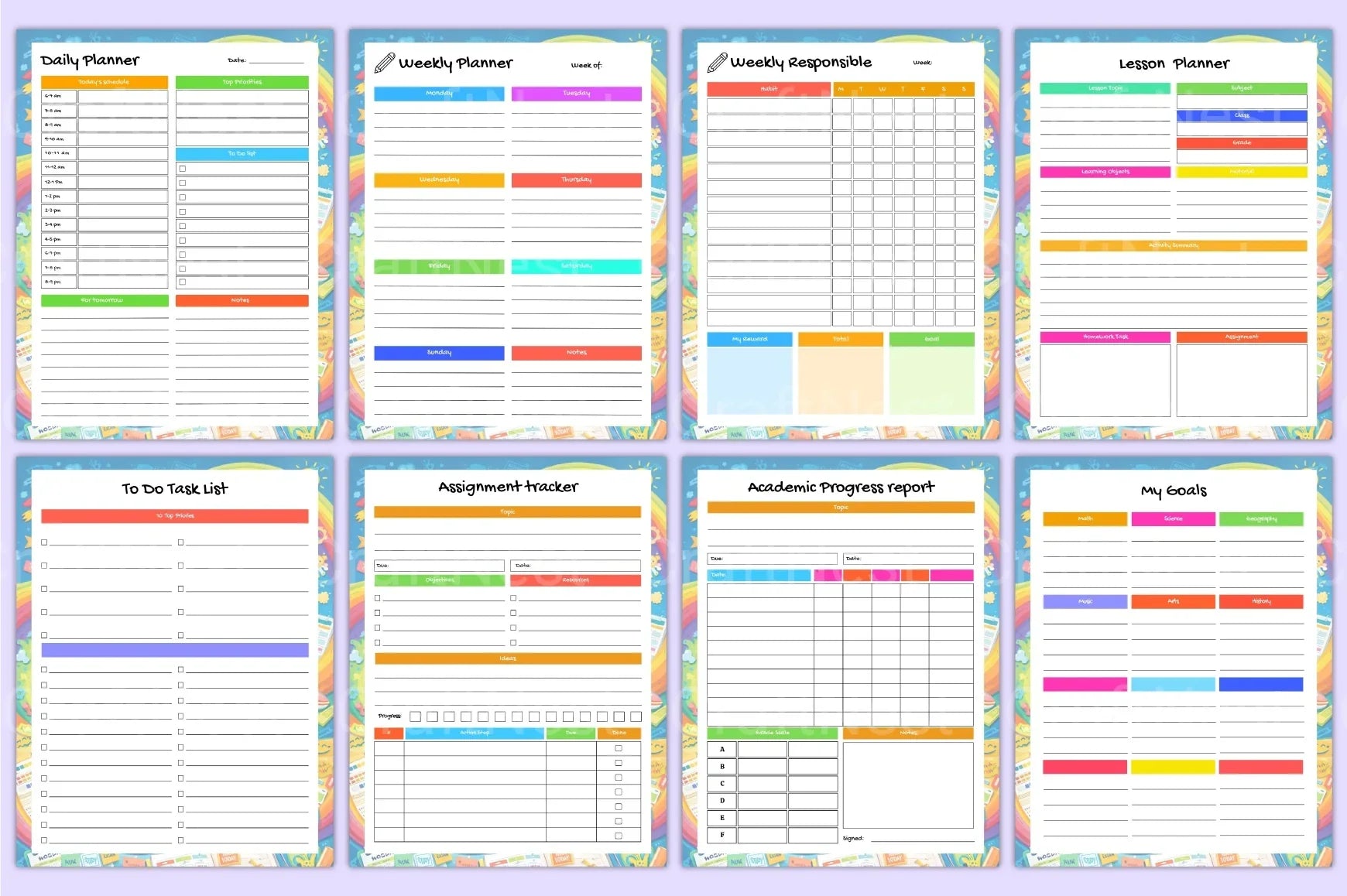 Academic Student Life Planner - CraftNest - Digital Crafting and Art