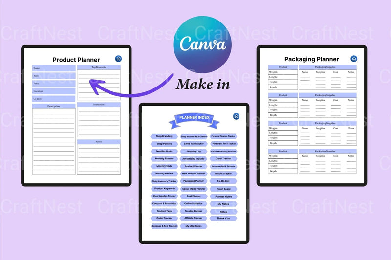 Online Business Planner - CraftNest - Digital Crafting and Art